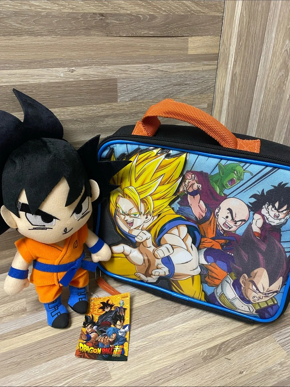 Dragon Ball Z Kids Lunch Bag - Blue & Orange Character Print